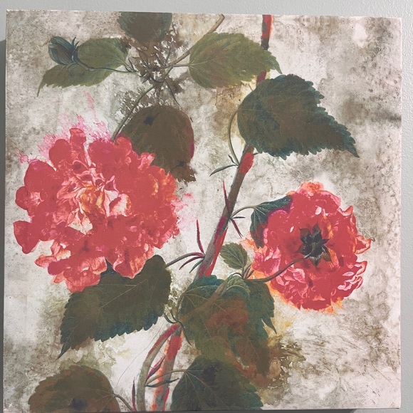 2 Beautiful Square Flower Canvases!! - Picture 2 of 3